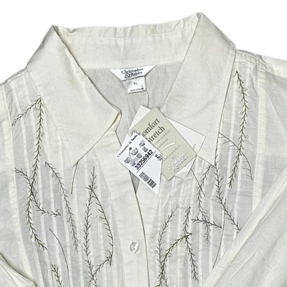 Christopher & Banks Button Up Embroidered Shirt XL - Picture 3 of 7